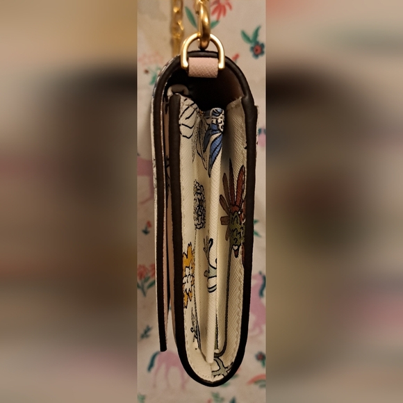 NWOT Tory Burch Robinson White Floral Saffiano Leather Boho Crossbody Purse Bag - Picture 8 of 16